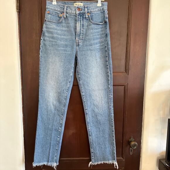 MADEWELL | The Perfect Vintage Jean Raw Hem Medium Earlside wash Jean | Size 25 - Picture 3 of 9